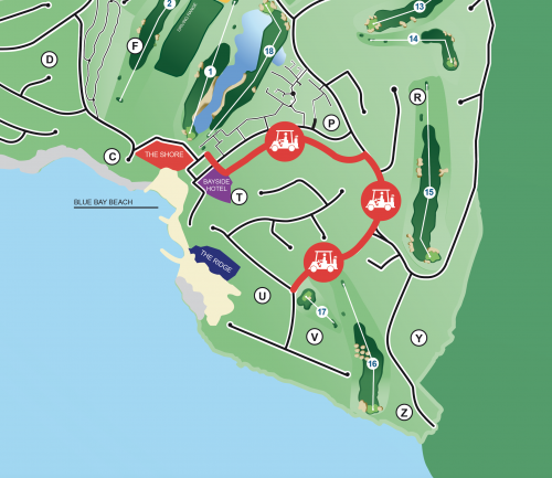 Changed golf route